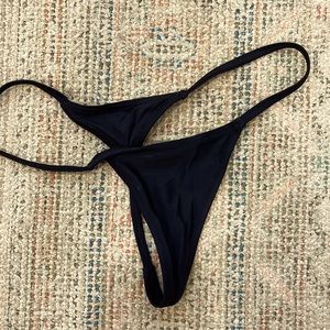 White Fox swim thong bikini bottom size S